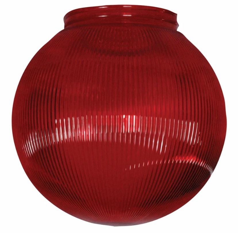 Red 6” Polymer Globe  For String Lights 1611-51630-STA