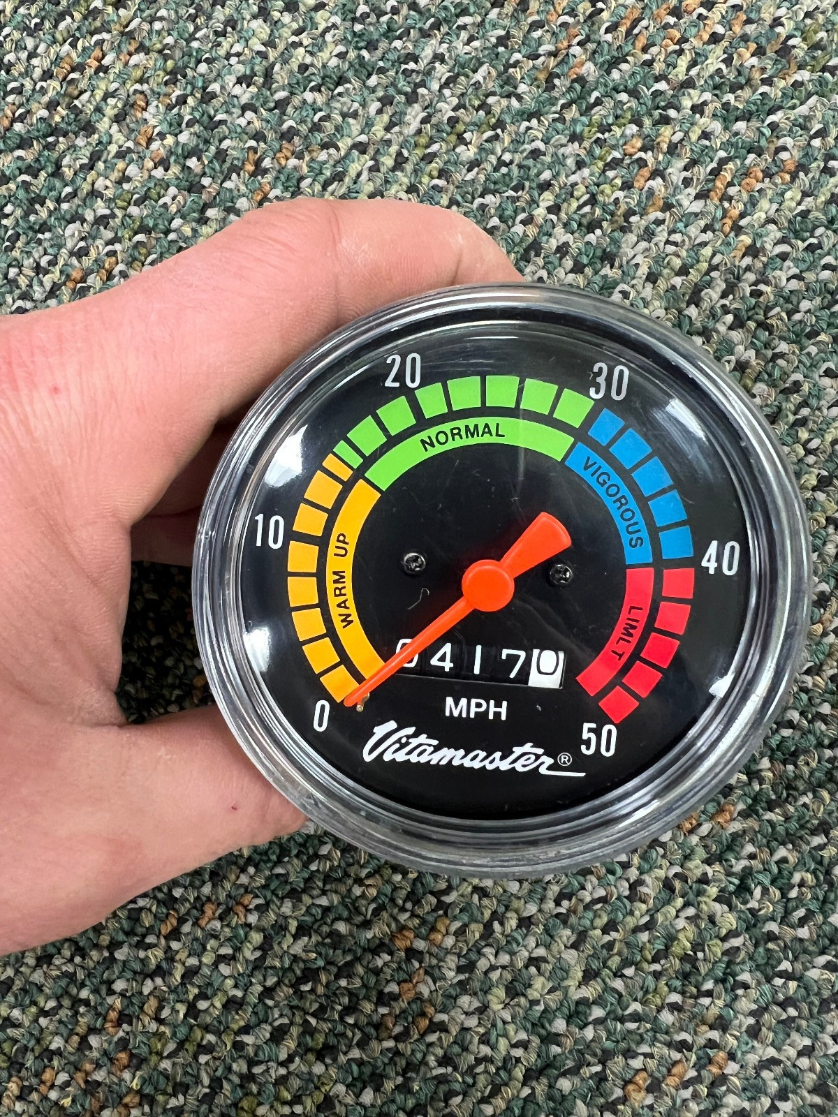 Vitamaster Bike Speedometer Vintage Black Exercise - Head Only MPH