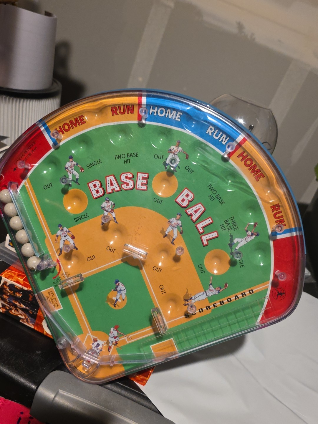 Vintage Play Ball Pinball Hand Held Game 2001 By Schylling Baseball Toys