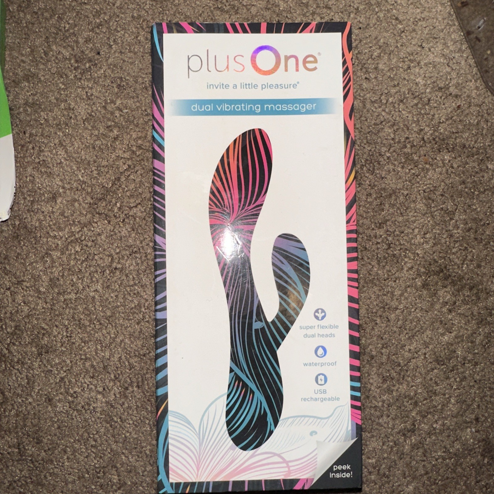 plusOne 6704 Dual Vibrating Massager - Pink