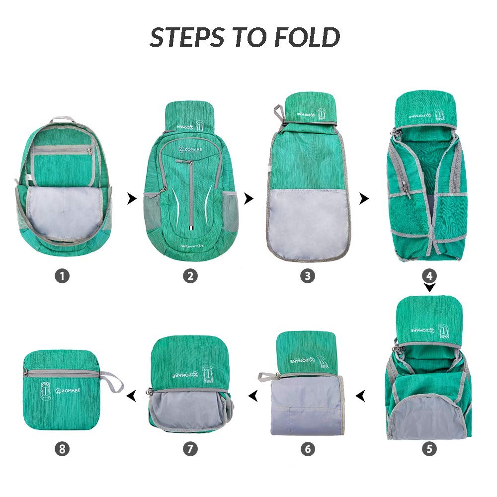 25L Ultra Lightweight Packable Backpack, Foldable Hiking Backpacks Water Resi...