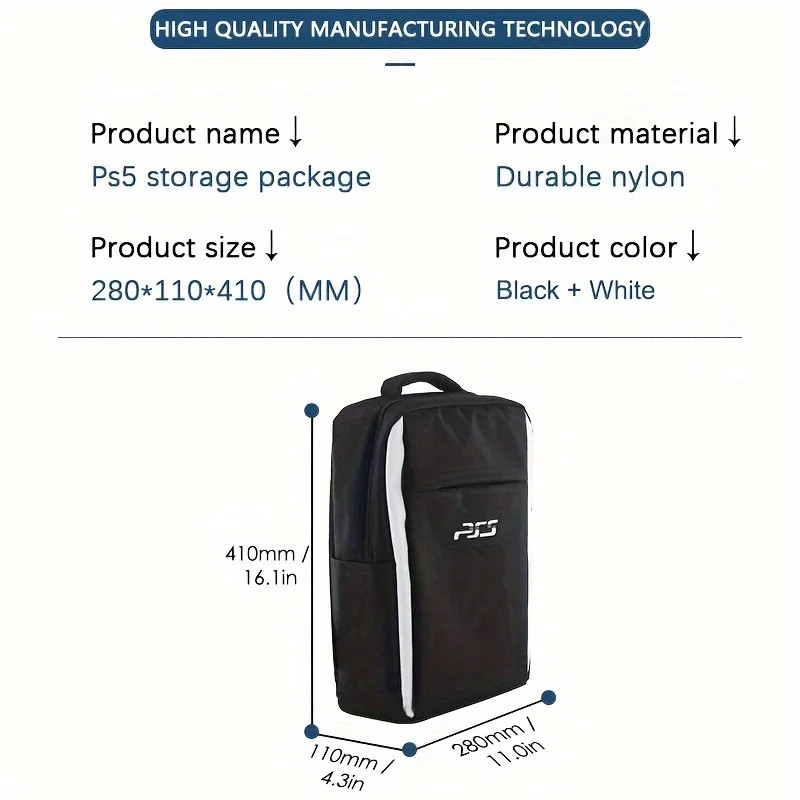 Travel Backpack For PS5 Console, Accessories, Protective Carrying Case
