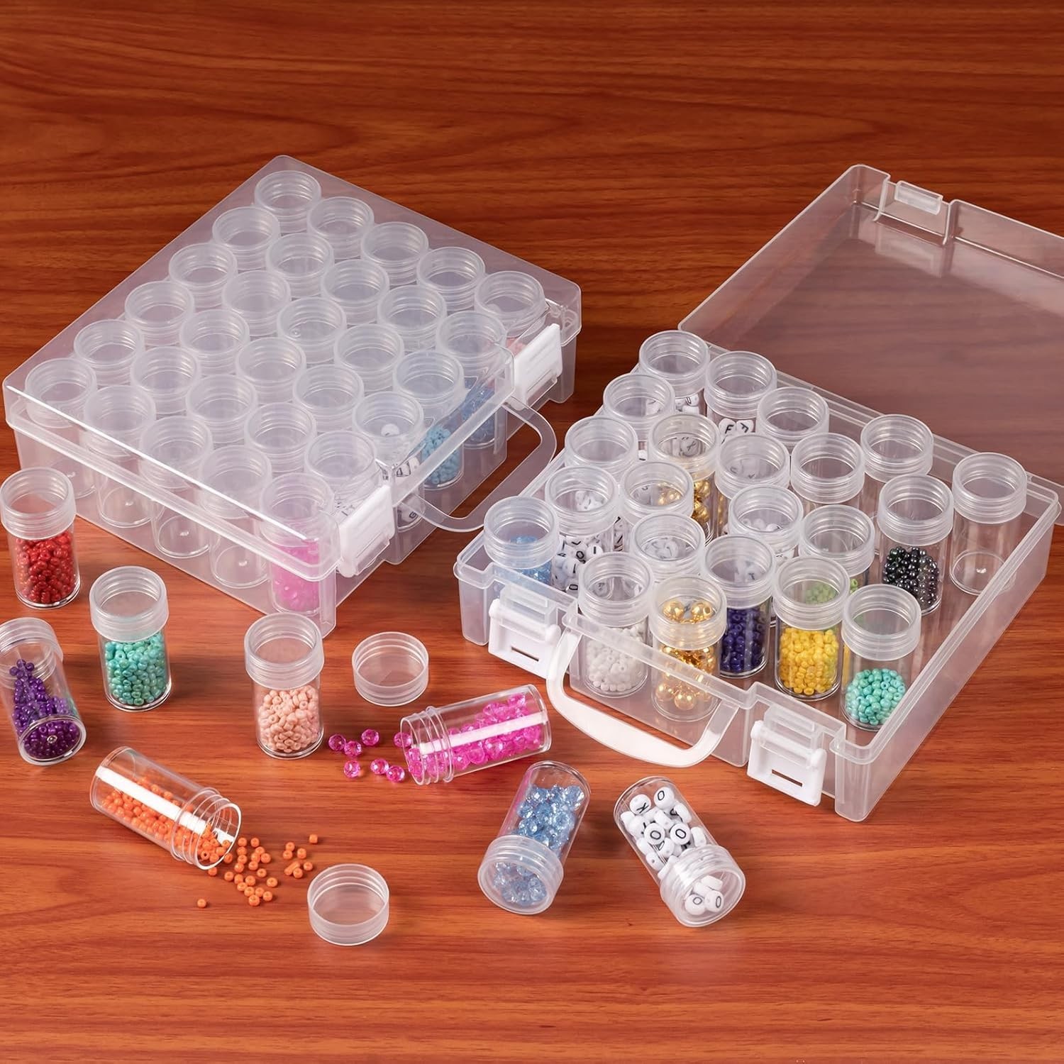 Bead Organizer, Bead Containers, 30 Grids Diamond Painting Storage Containers...