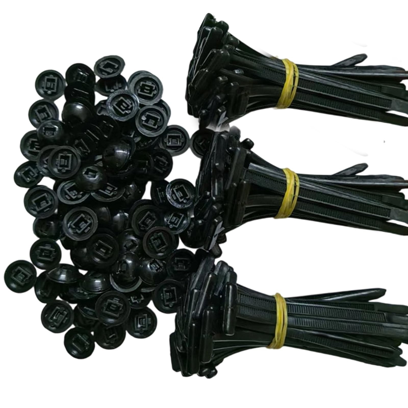 100PCS Snap-fit Nylon Fastening 3.5-inch (90mm) length, 20mm width, White