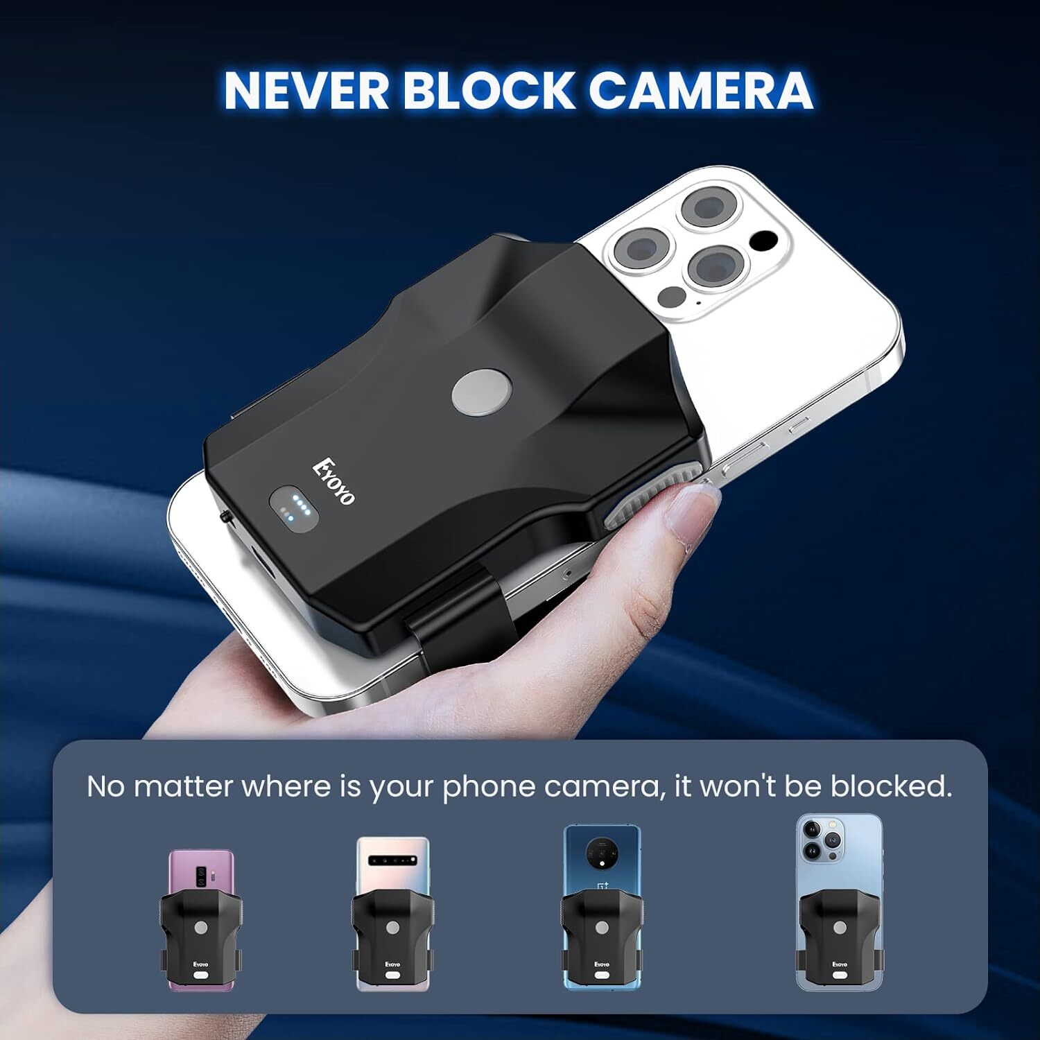 Eyoyo Bluetooth QR Code Scanner 1D 2D Wireless Back Clip UPC USB Barcode Reader