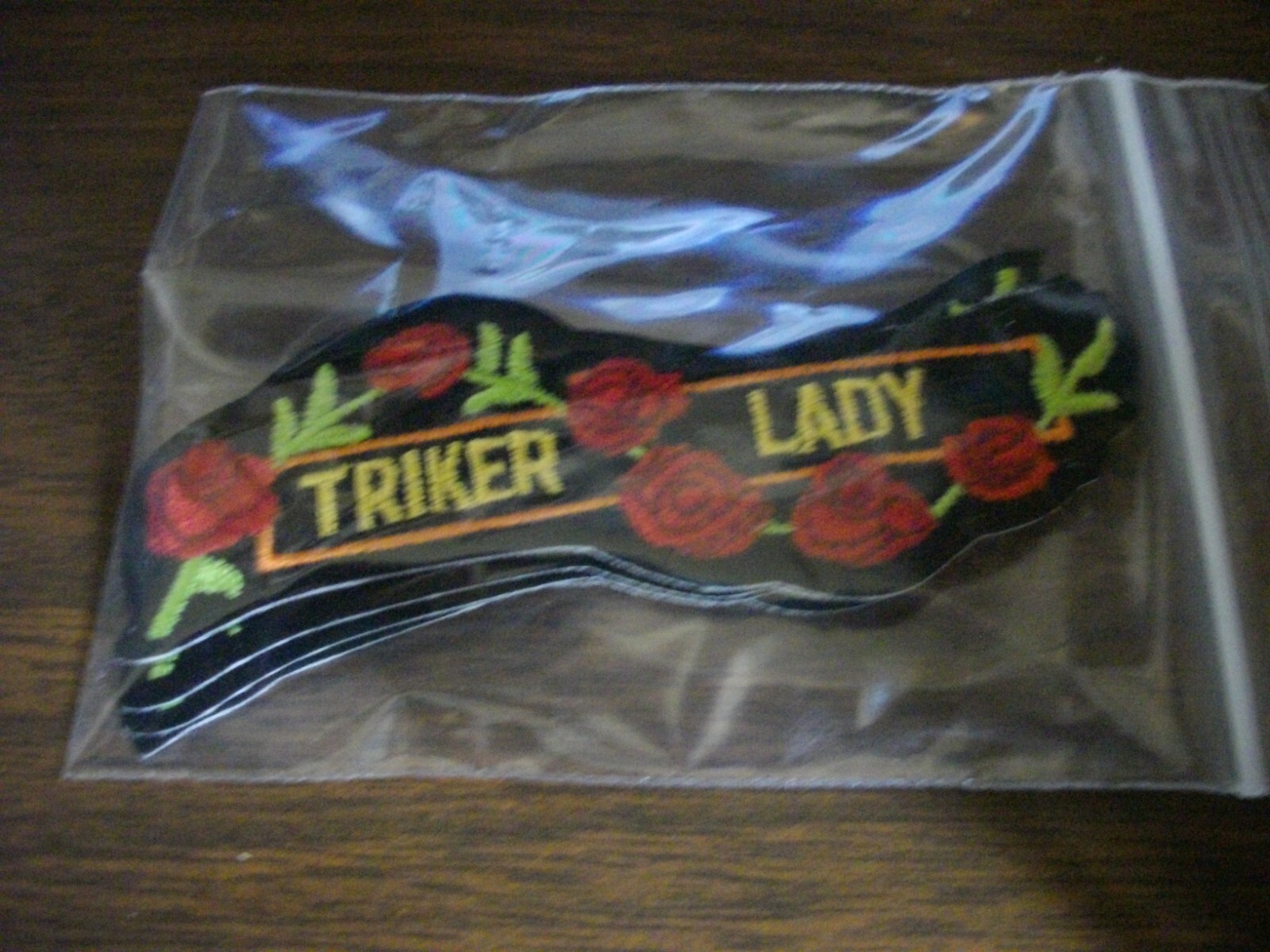 Triker Lady Flowers Patch 4 INCH LENGTH BIKER PATCH - save 20% if you buy all 4