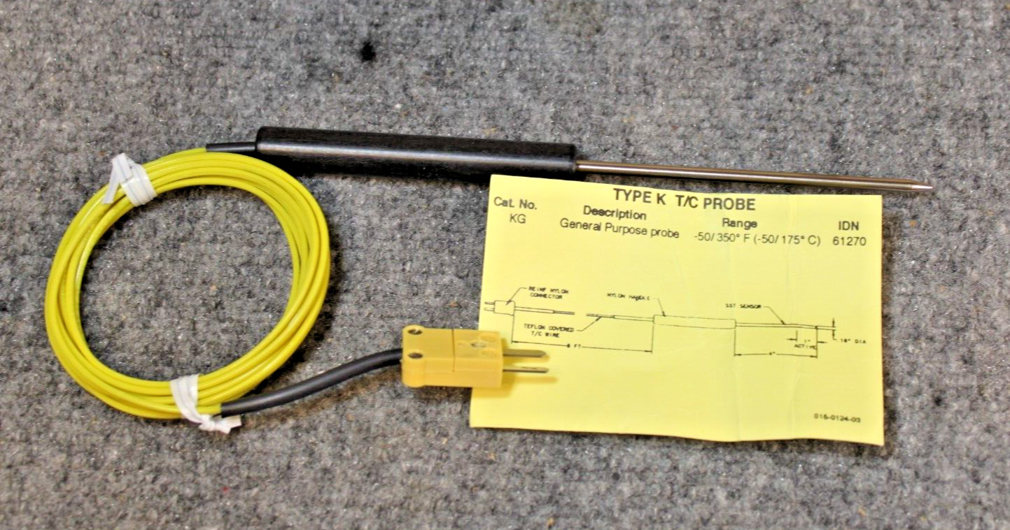 Weiss DT52-A Digital Thermometer Type K T/C 61270 Surface Probe No KG