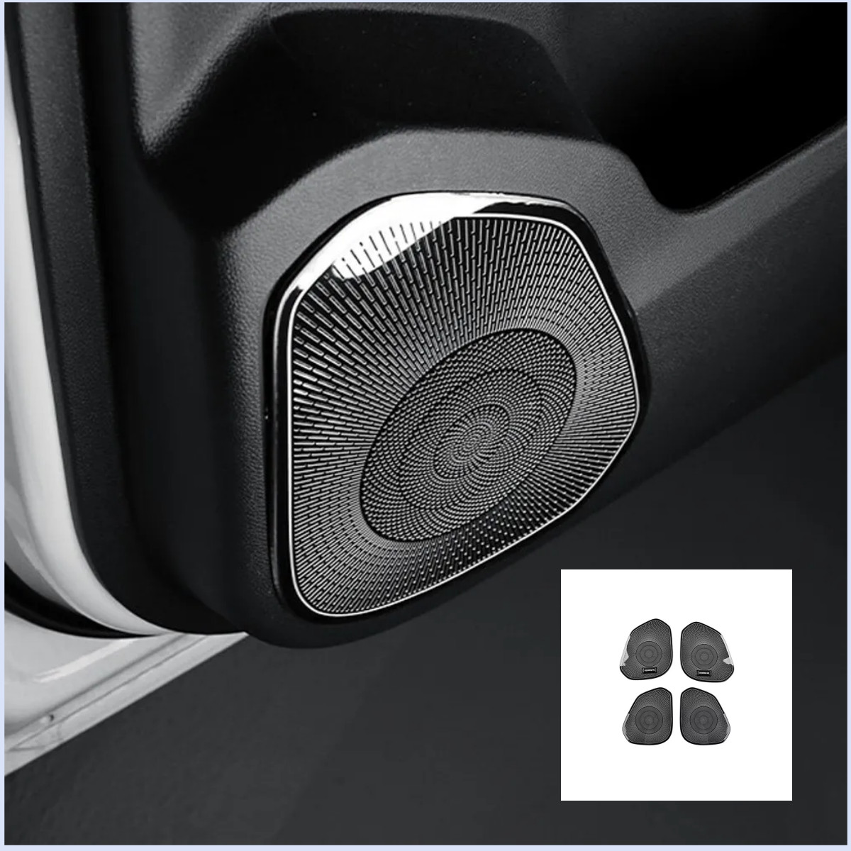 For Chevrolet Trax 2024-2026 Black Stainless Steel Door Audio Speaker Cover Trim