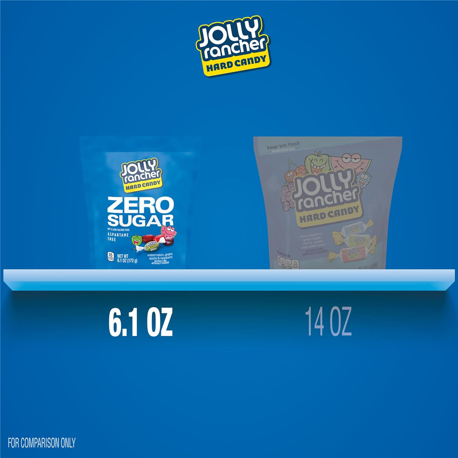 Zero Sugar Assorted Fruit Flavored Hard Candy Bag, 6.1 Oz