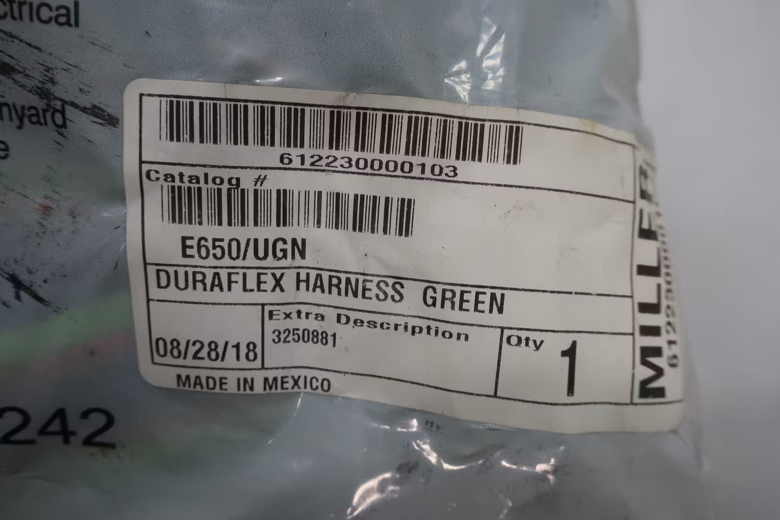 Miller E650/UGN Green Duraflex Harness