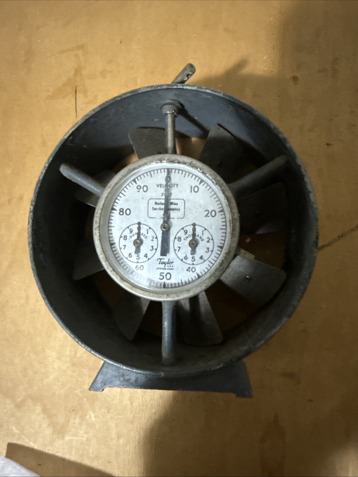 Taylor Anemometer Vintage Mining Velocity Gauge