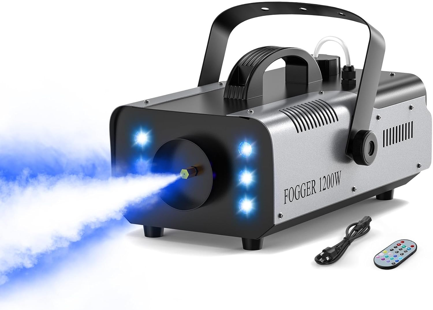 1200W RGB Fog Machine, 6 Colorful LED Lights for Smoke Machine Indoor/Outdoor Us