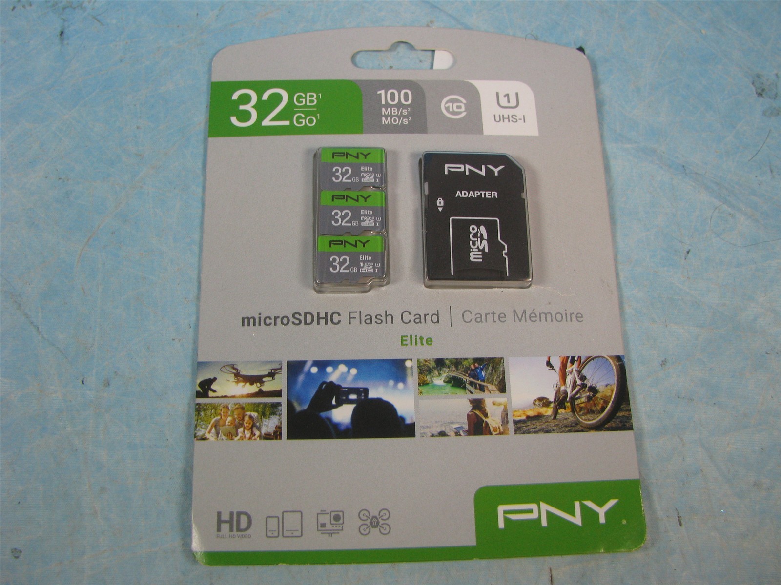 PNY Set of 3 microSDHC 32GB Memory Card With Adapter- NEW - FREE SHIPPING