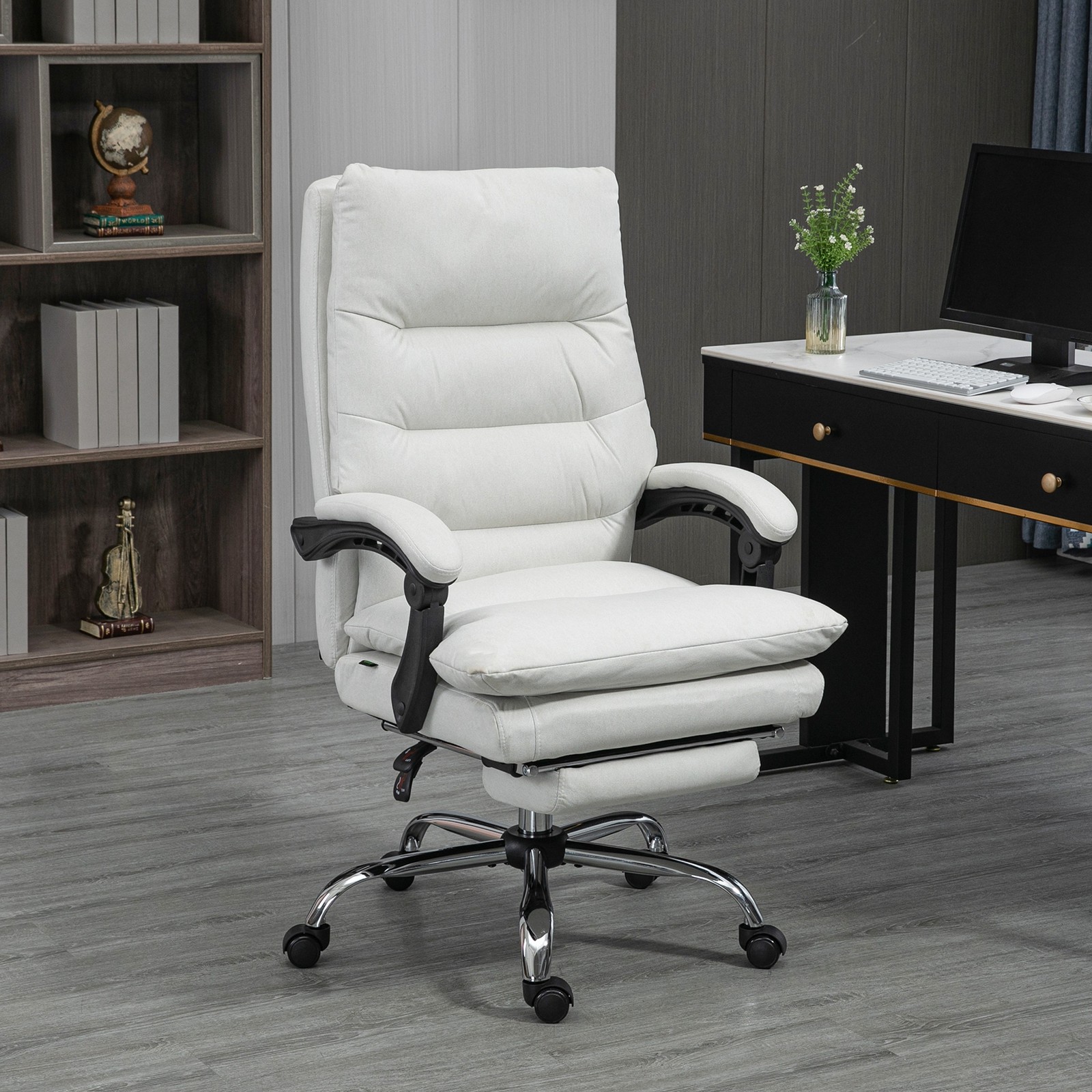Vinsetto Microfibre Vibration Massage Office Chair with Heat, Reclining