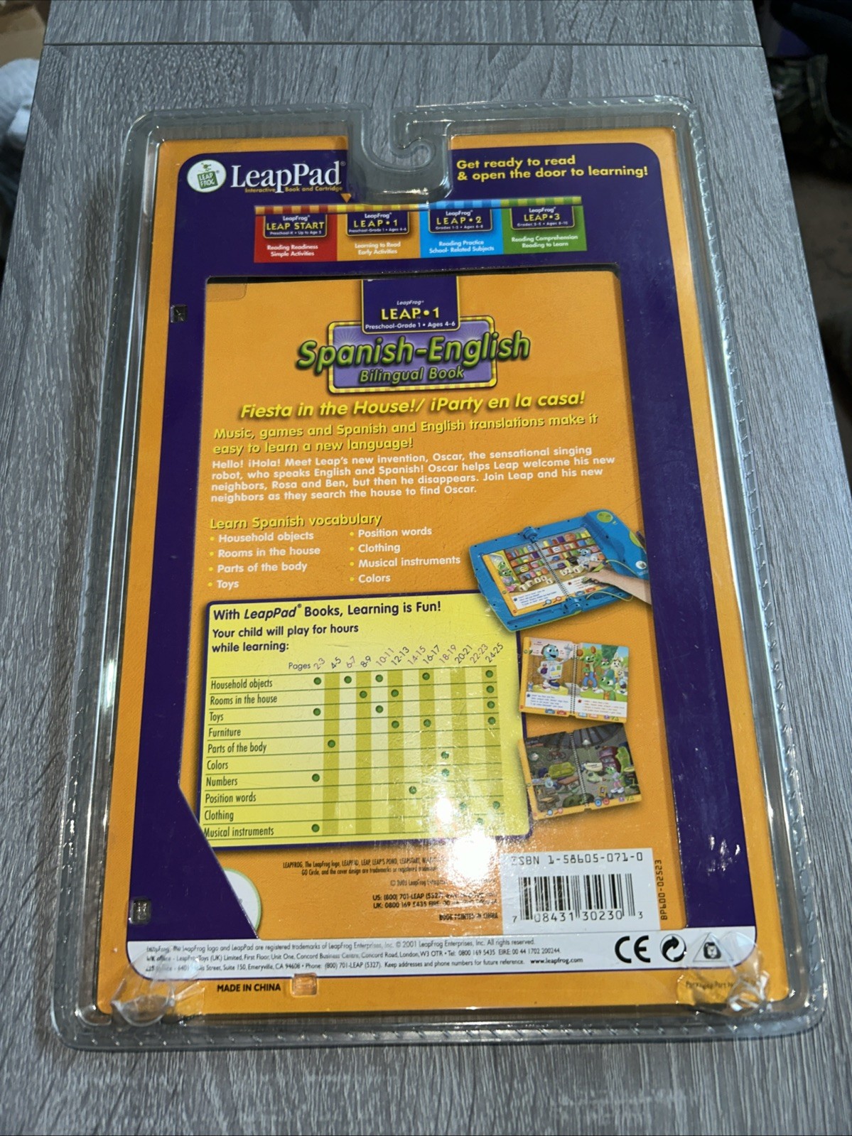 LeapFrog LeapPad Leap 1 Preschool Grade 1 Spanish English Bilingual Book NEW
