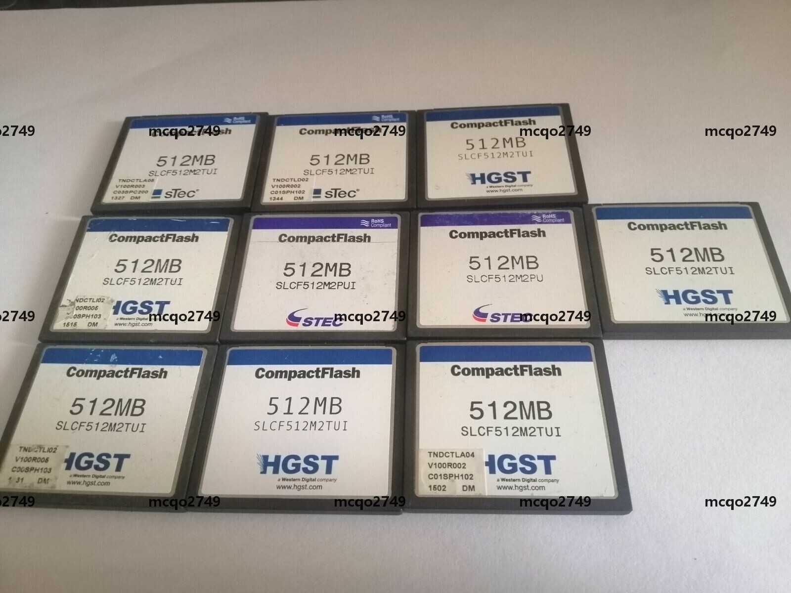 10X  STEC 512MB CompactFlash CF  Card  Memory CARD 512MB    SLCF512M2