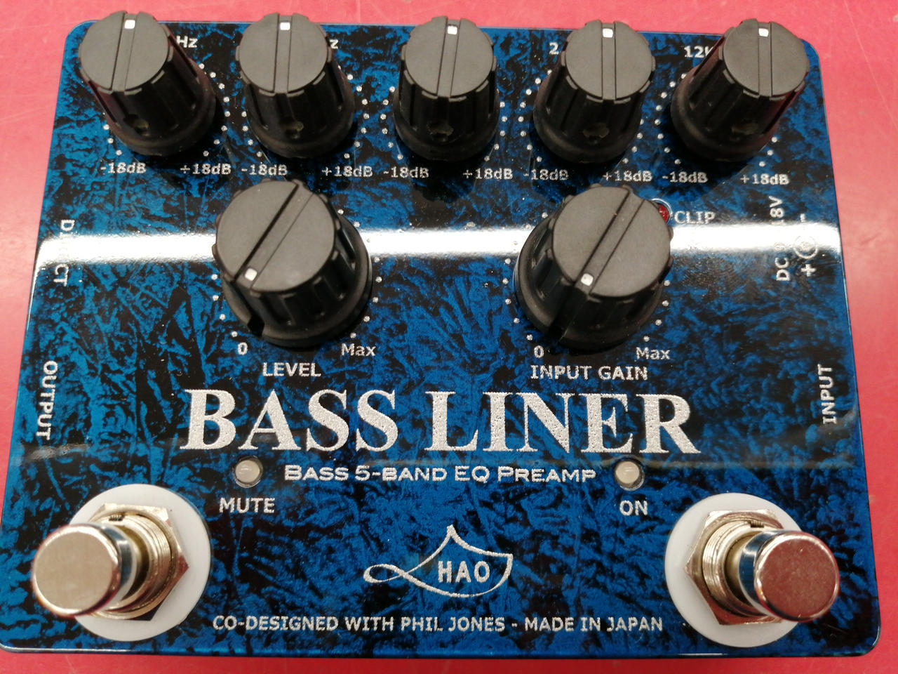 HAO - BASS LINER STORM COLOR | Guitar Bass Preamp Effects Pedal Good Condition