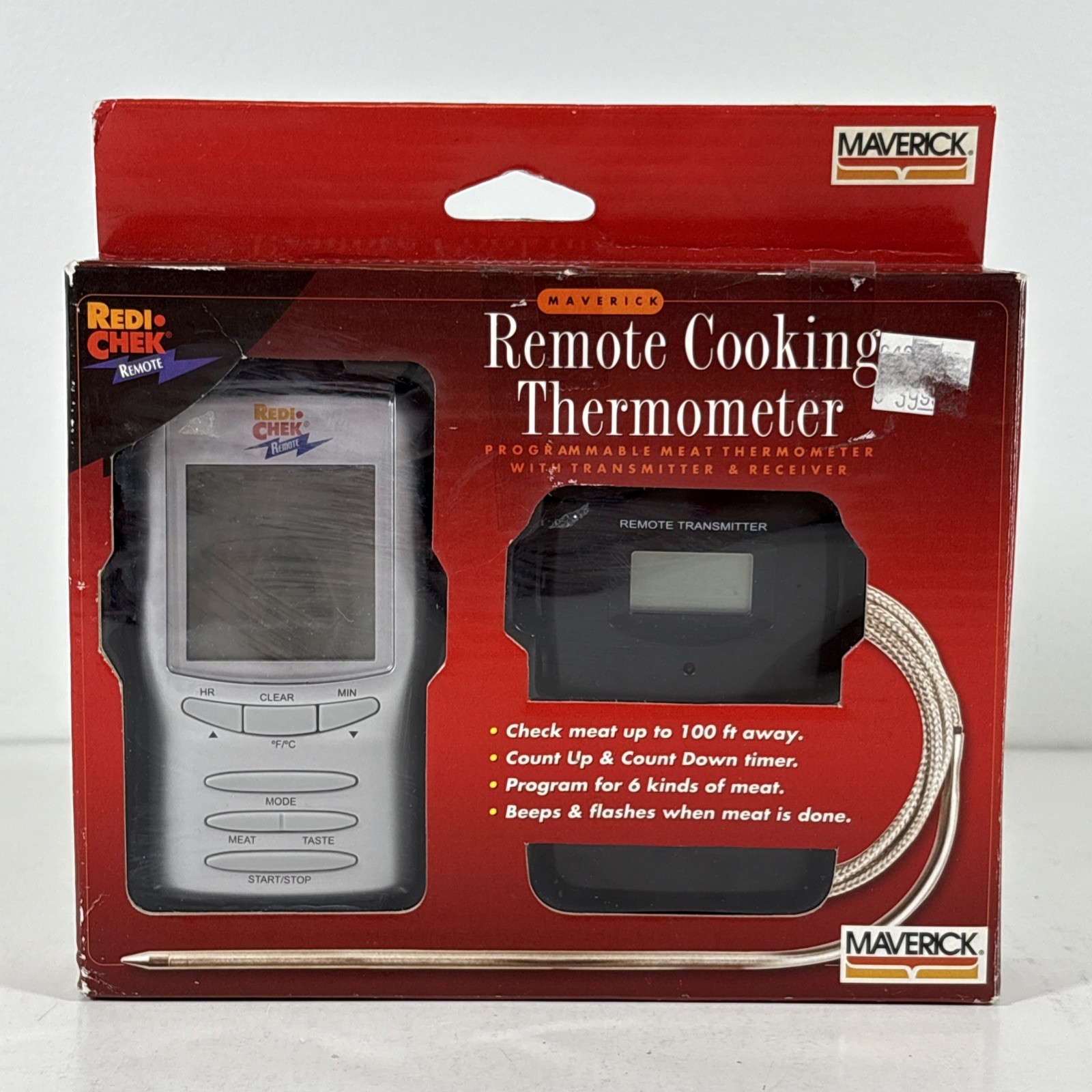 Maverick Redi-Chek Wireless Remote Cooking Thermometer New in Open Box