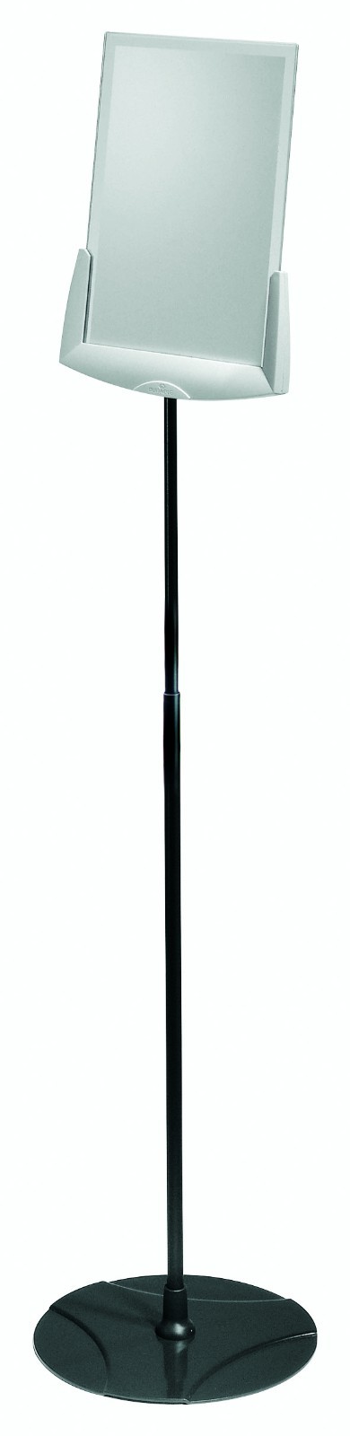 SHERPA Adjustable Floor Display Stand Sign Letter Size Gray Durable