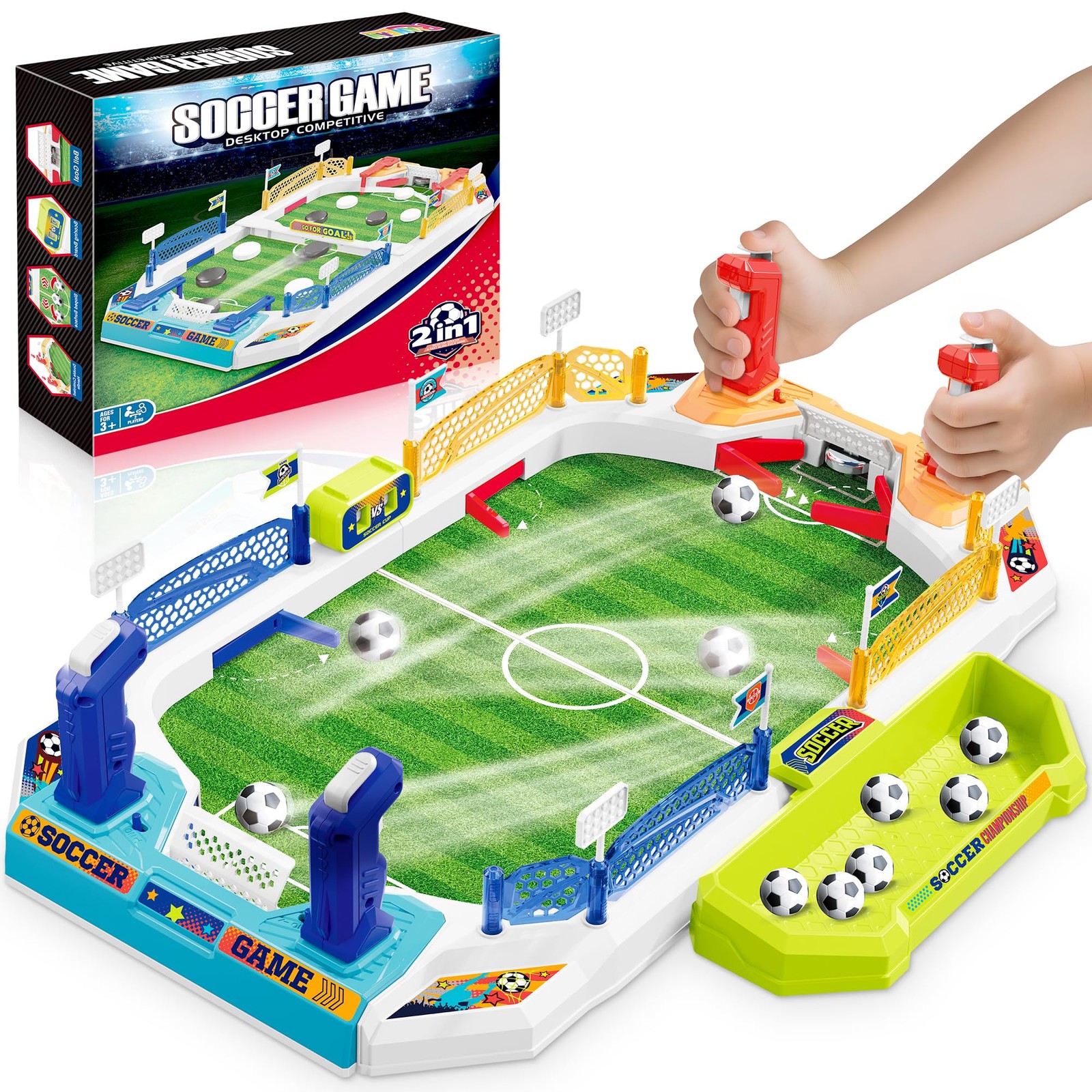 Mini Soccer Board Game for Kids, Birthday Christmas Gifts Large, Green