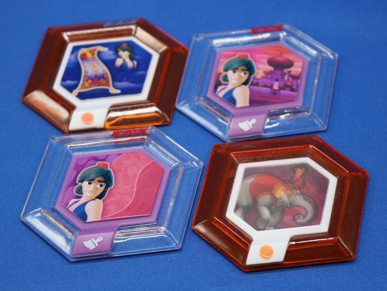 DISNEY INFINITY Lot of 4 Aladdin Power Discs Magic Carpet Jasmine View Abu