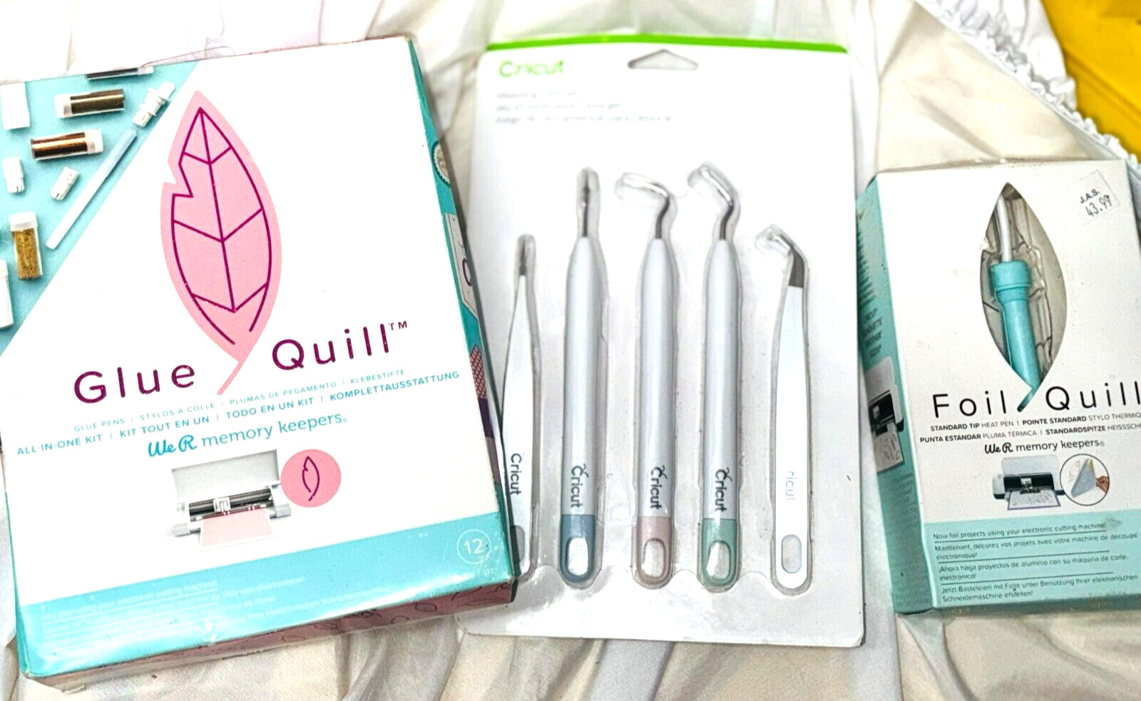 We R Memory Keepers Glue Quill, Foil Quill and Cricut Weeding Tool Set -- LOT --
