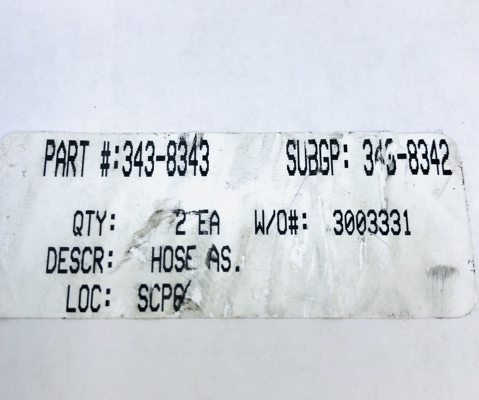 CAT 343-8343 XT-6ES HIGHT PRESSURE HOSE ASSEMBLY