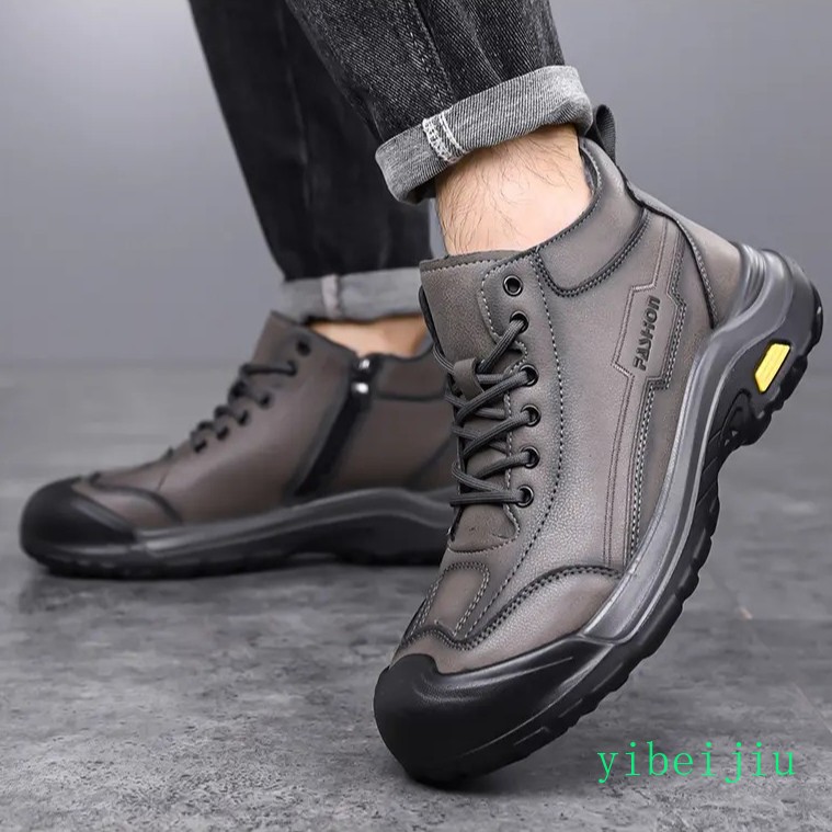 Men's Winter Waterproof Snow Boots Lined Fur Fleece Sport Sneaker Casual Comfort
