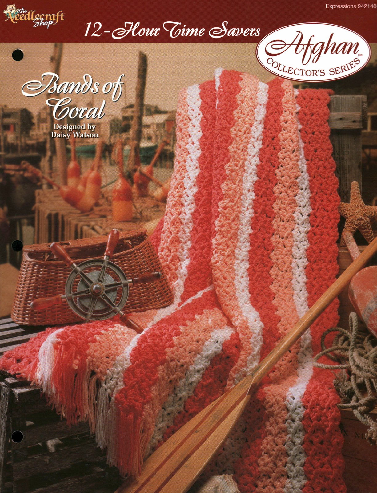 Bands of Coral - 12-Hour Savers | Needlecraft Shop Afghan Series 942140