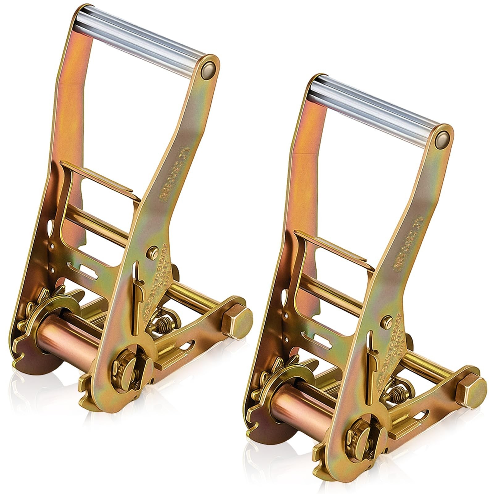 2 Pcs 2" Replacement Handle Ratchets Strap Tie Down Buckle Standard Ratchet W...