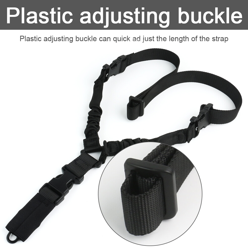Tactical One Single Point Rifle Sling Gun Sling Bungee Strap with Shoulder Pad