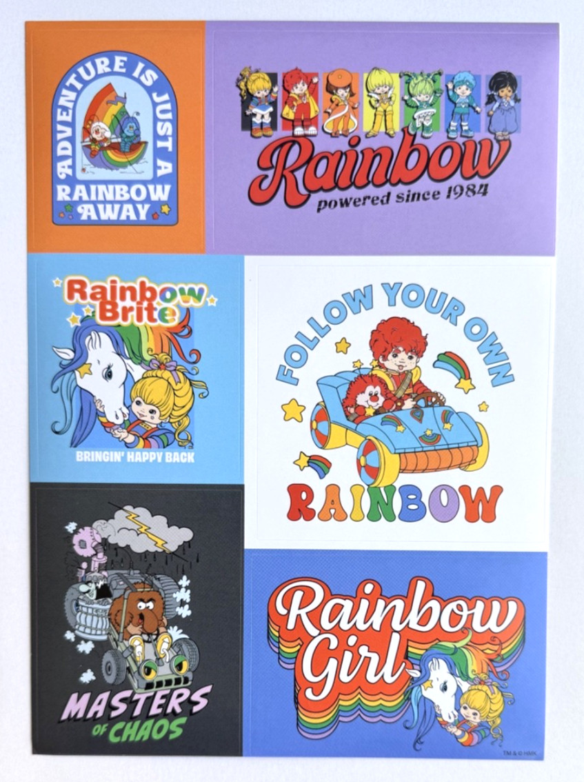 Hallmark HMK 🌈 Rainbow Brite 🌈 Sticker Sheet Starlite Murky Lurky Patty & More