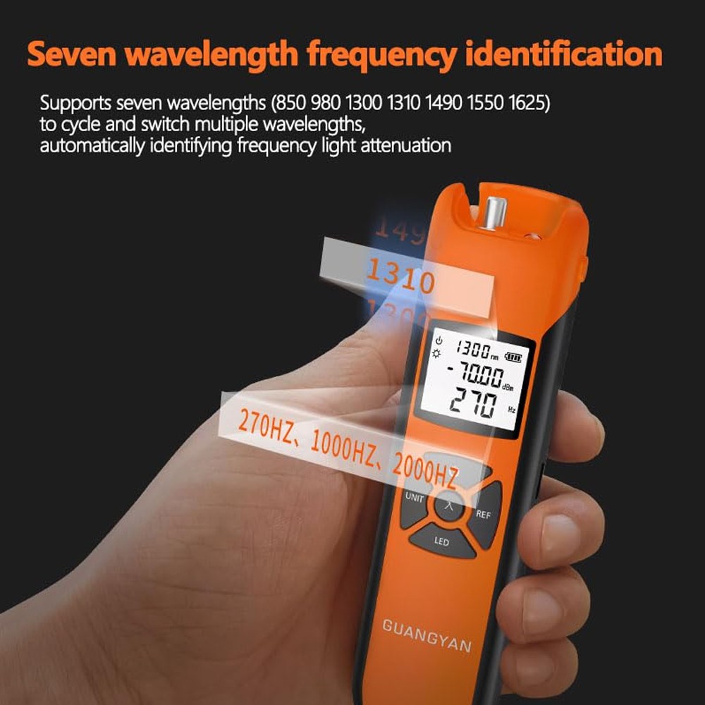 Optical Fiber Power Meter -50~+26 dbm Digital Display Optic Cable Tester Tool