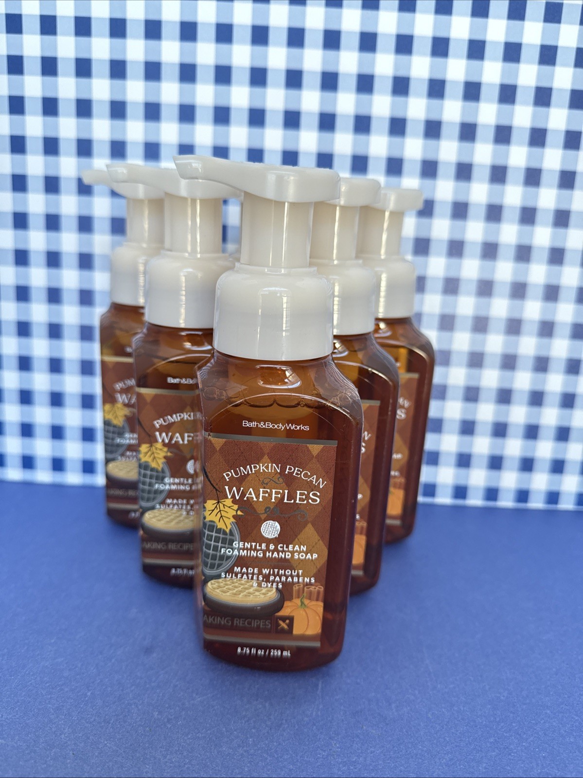 6X ~ Bath & Body Works  ~  PUMPKIN PECAN WAFFLES  ~ Gentle Foaming Hand Soap