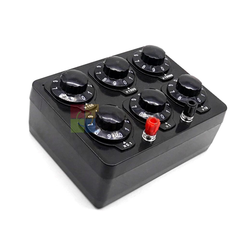 0-99999.9 ohm Simple Resistance Box Six Knobs Electricity Teaching Instruments