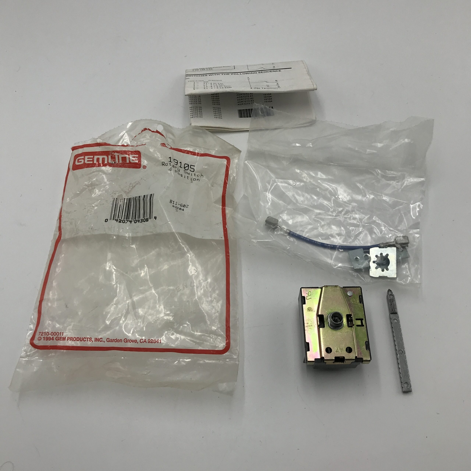 NEW Air Conditioner AC Parts ROTARY SWITCH AMR-4280-06K ASR4173-86 ASR4173-87