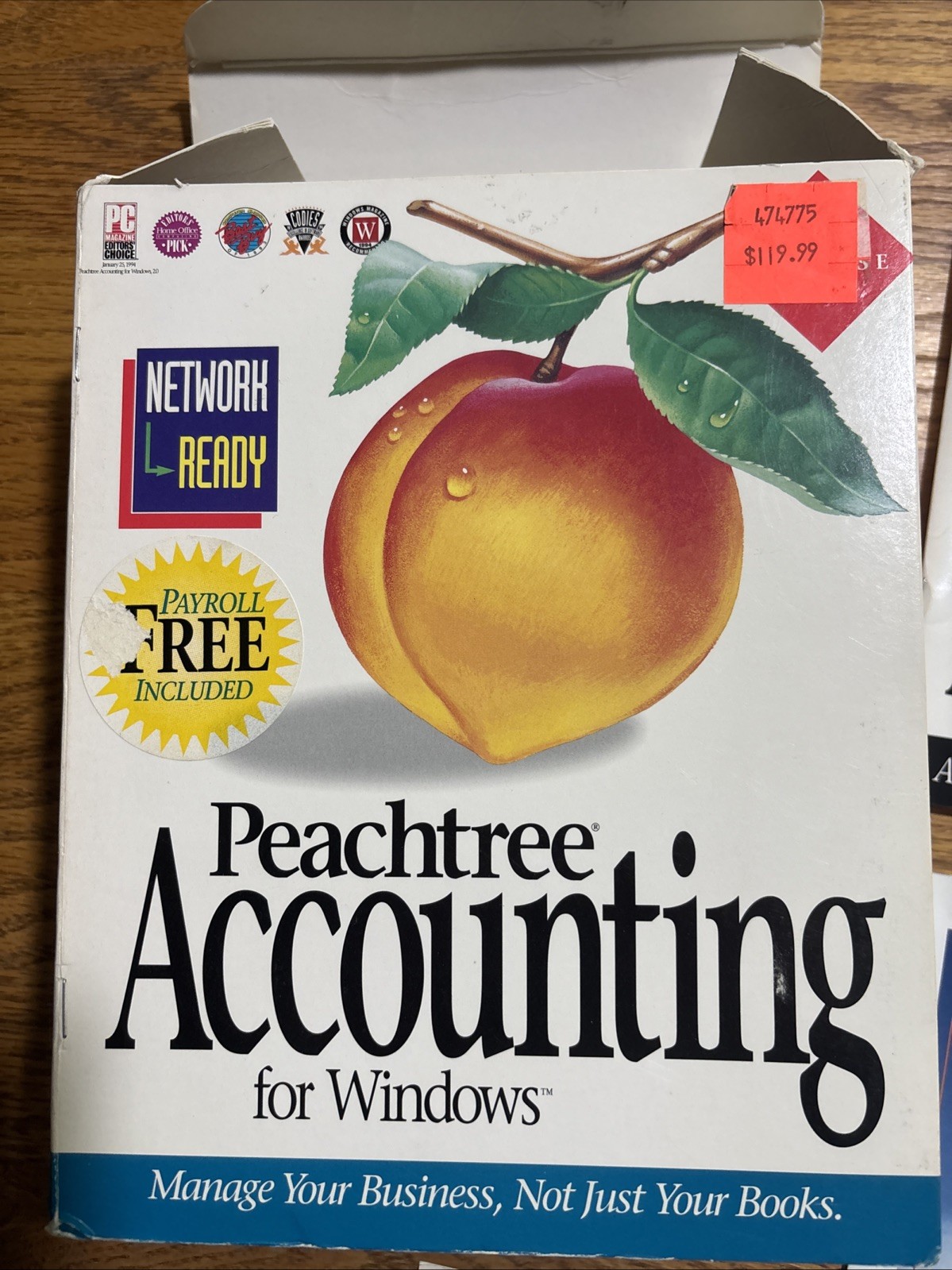 Vintage Peachtree Accounting for Windows Release 3.0 Complete Box 5.25 Disk