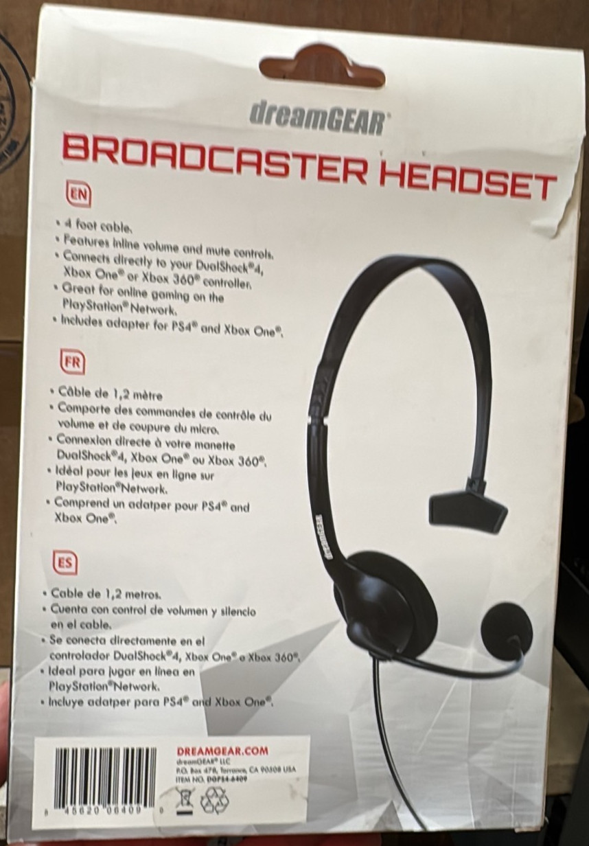 dreamGEAR Broadcaster Wired Headset Multi Platform Gaming Headphones
