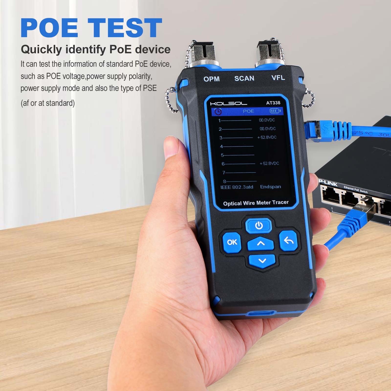 KOLSOL NF-8508 Network Cable Tester LAN Optical Wire Meter Power Meter Tester