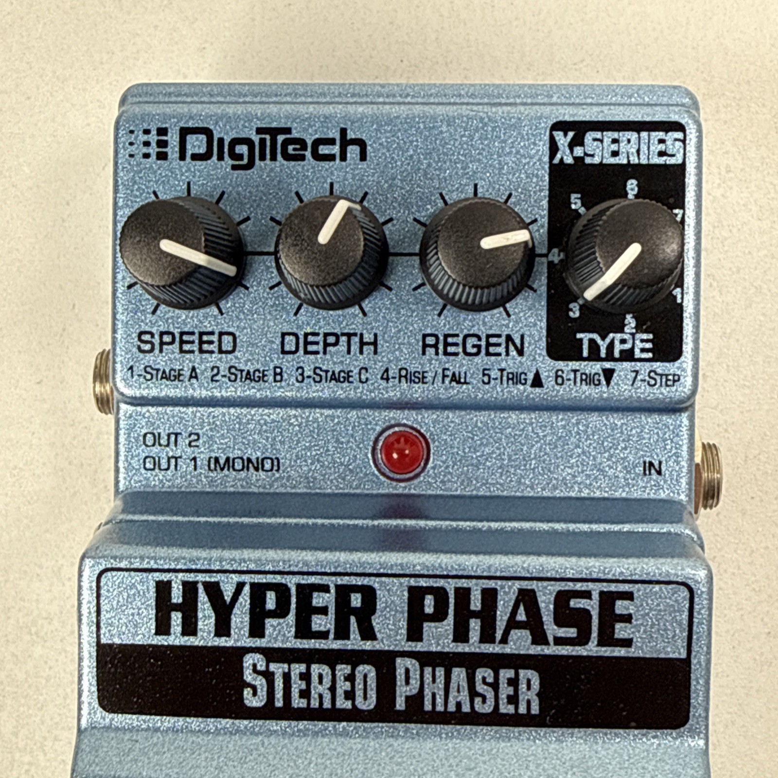 DigiTech X-Series Hyper Phase Stereo Phaser Guitar Pedal Working -Adhesive READ