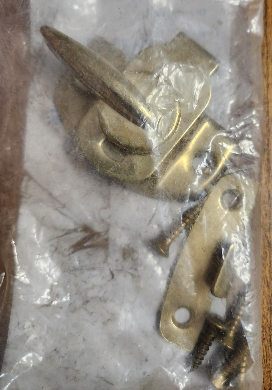 National Sash Lock Brass Finish N243-857 Made in USA NOS W Screws