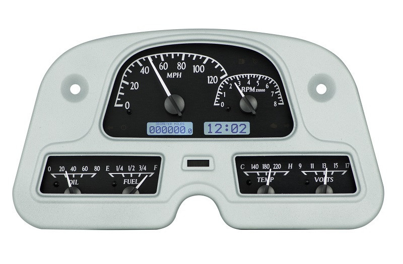 Dakota Digital 62-84 Toyota FJ40 Analog Gauge System Black White VHX-62T-FJ-K-W