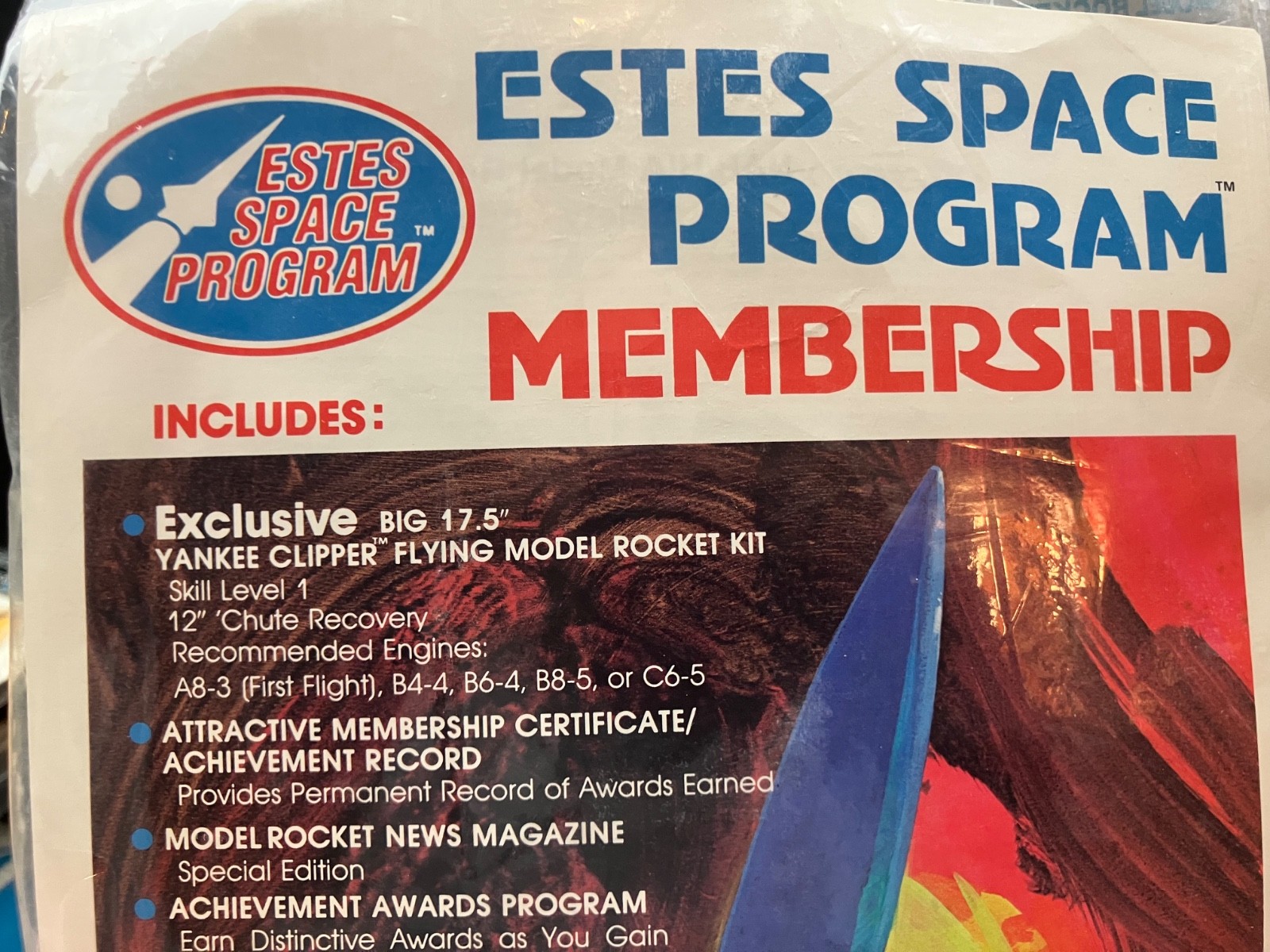 Extremely Rare Estes Space Program Membership Kit #1443 - Sealed