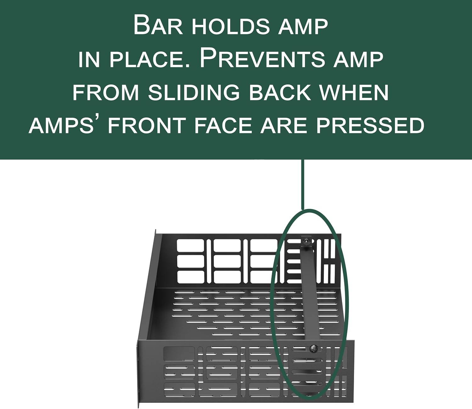 2U Rack Mount Shelf Compatible with Sonos Amp | 11" Deep | Fits 19" Standard AV,