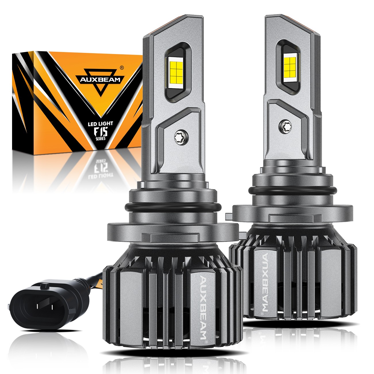 2026 AUXBEAM 9006 HB4 LED Headlight Bulbs 6500K Cool White 28000LM 600% Brighter