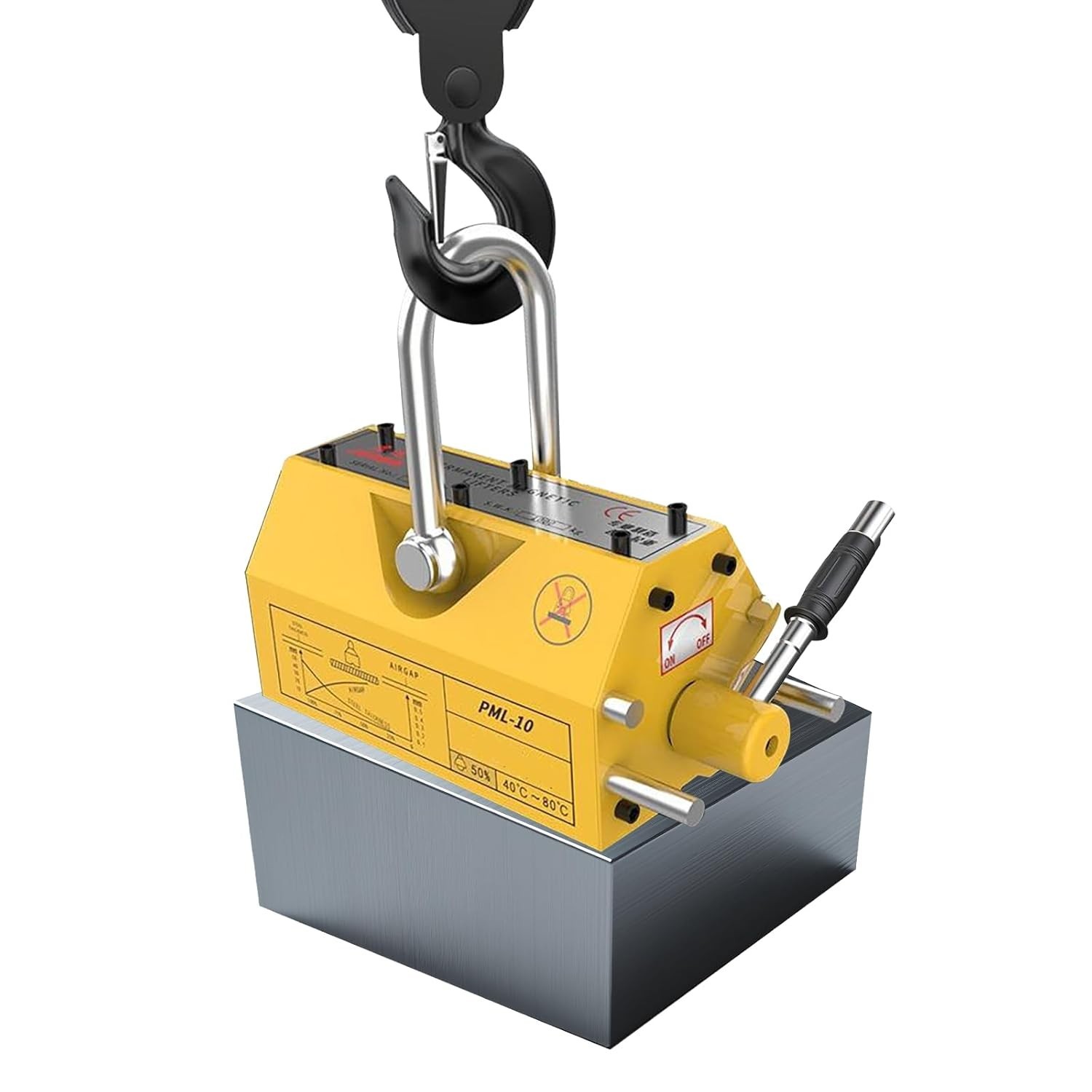 Robust 440 lb Magnetic Lifter with Chrome Hook – Effortless Lifting Solutions