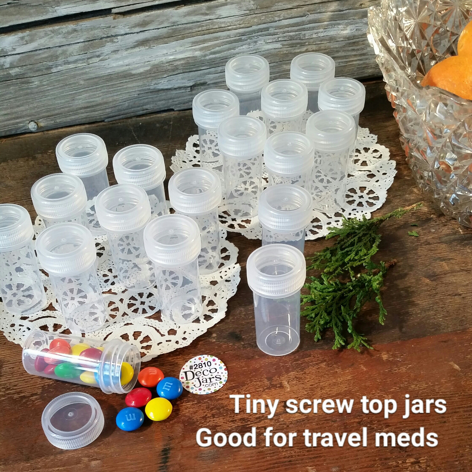 Travel size Tiny Tubes Vial Pills Tablet 10 Container Clear #2810 Drill Bits USA