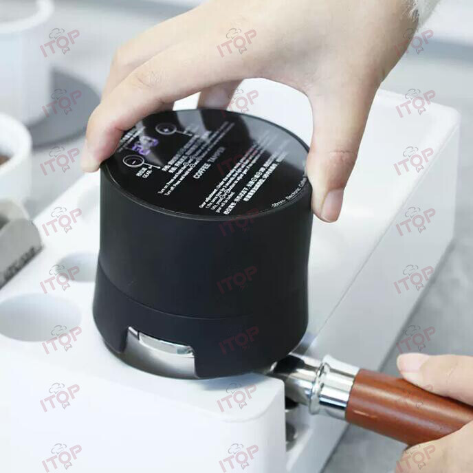 Mini Coffee Tamper 58mm Rechargeable Portable Coffee Powder Press Auto Black