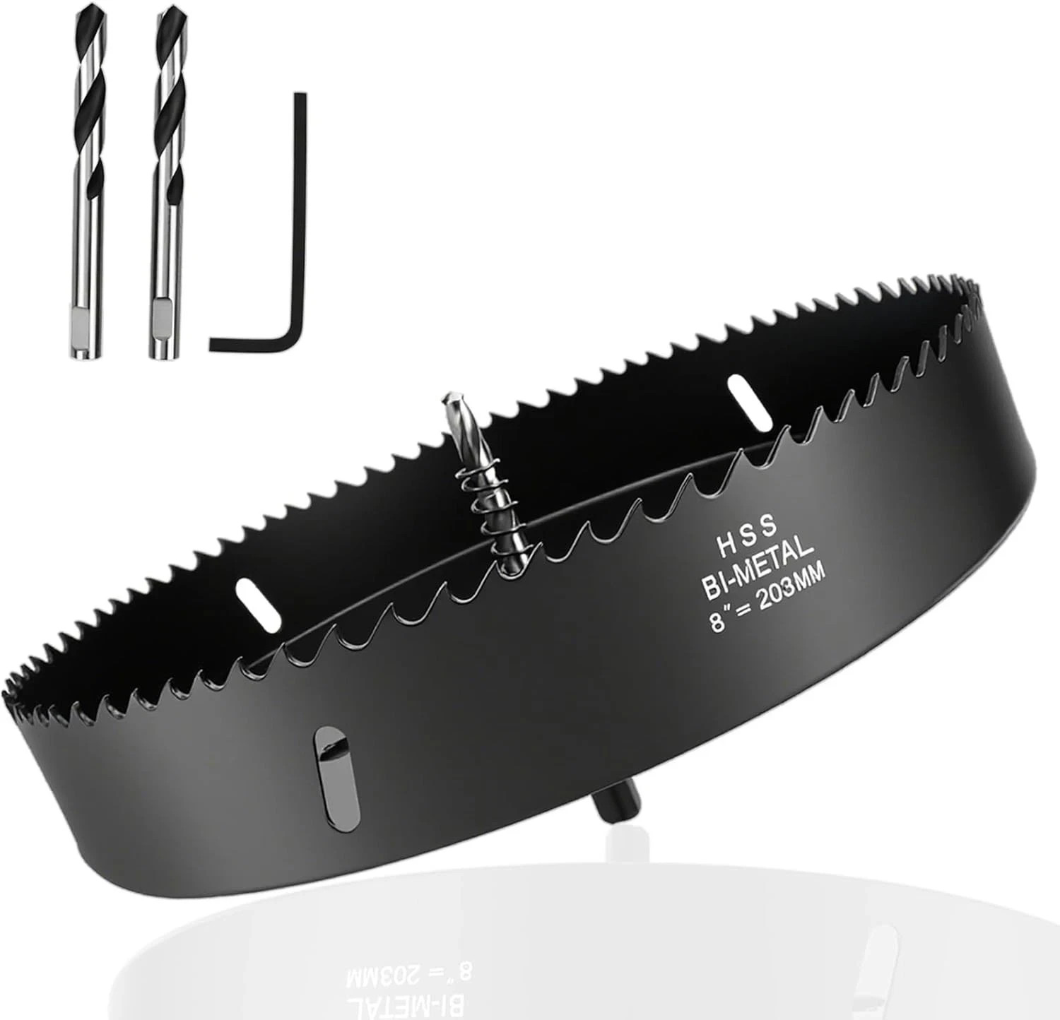 Hole Saw 8-Inch Dia Hole Cutter Drill Bit For Drilling Holes In Wood, Plas