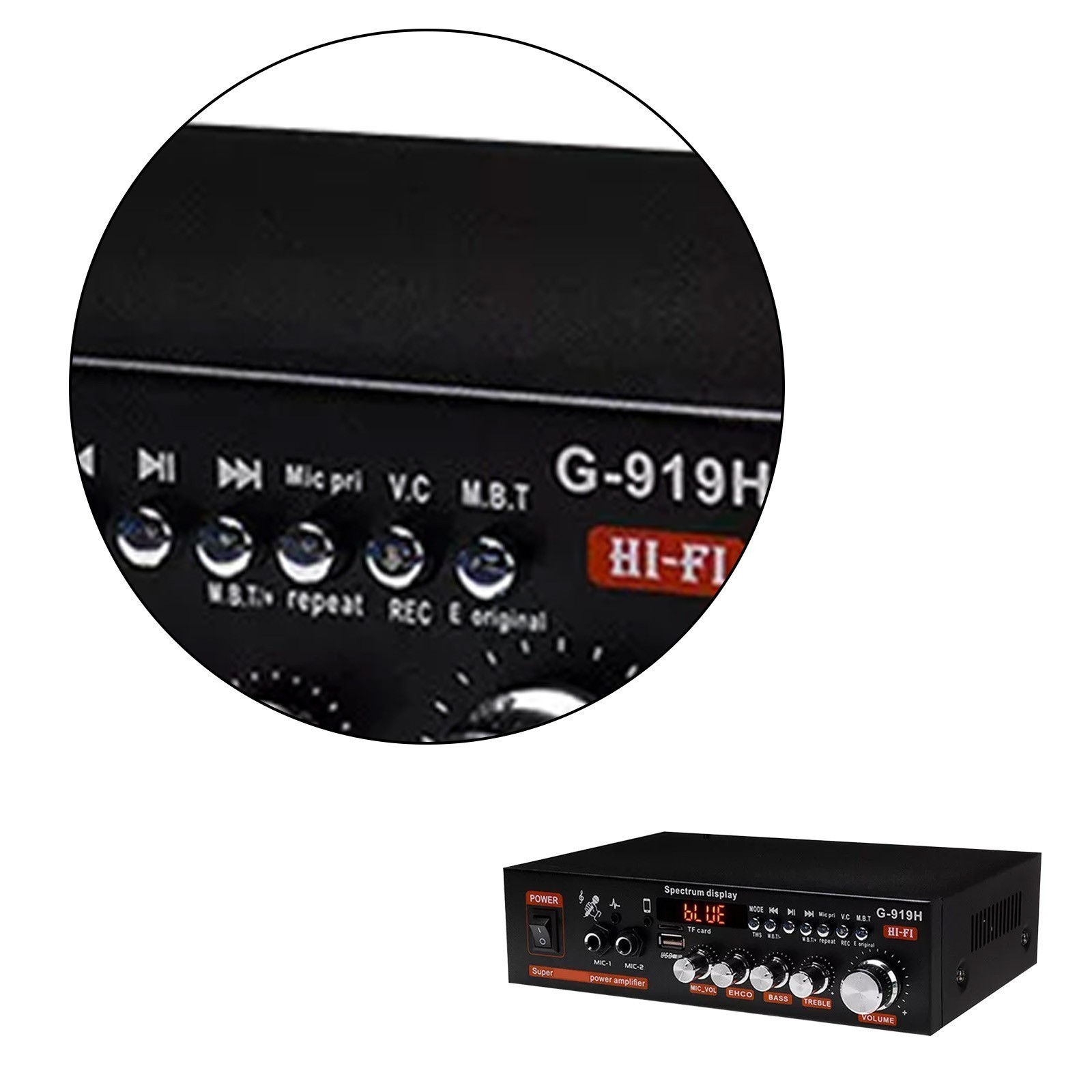 1000W Bluetooth Mini Power Amplifier Stereo Receiver Audio Amp USB Music Player